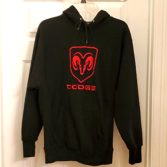 Dodge Other - EUC Men's XSmall Black w/ Red Embroidered Dodge Name & Logo Hoodie